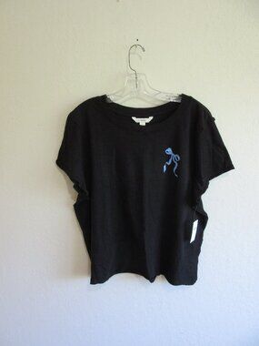 Maeve Anthropologie Black Graphic "Notes to Self" Pullover XL NWT T-Shirt